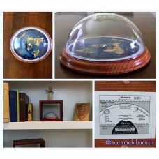 FLAT EARTH MODEL AZIMUTHAL EQUIDISTANT PROJECTION MAP ASH WOOD BASE HAND MADE    323211894158